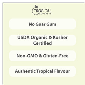Tropical Goodness coconut milk powder being measured, ideal for everyday cooking.