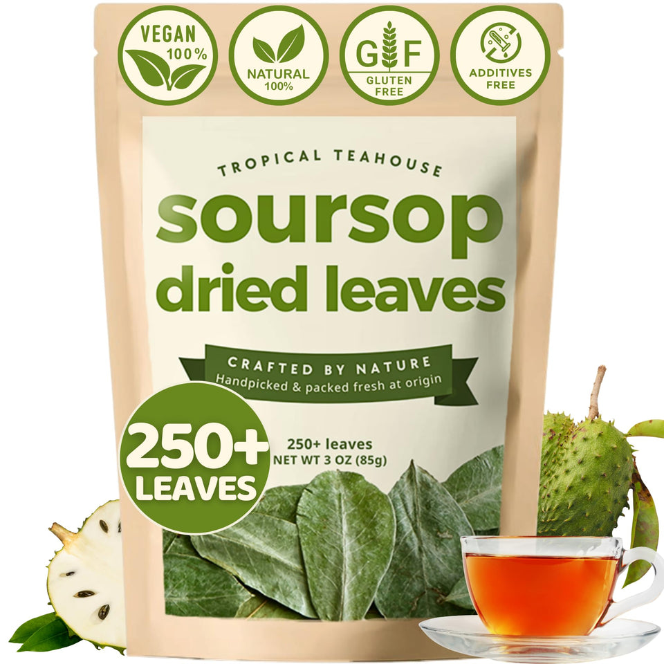 Tropical Teahouse Graviola leaves handpicked large leaves for premium brew