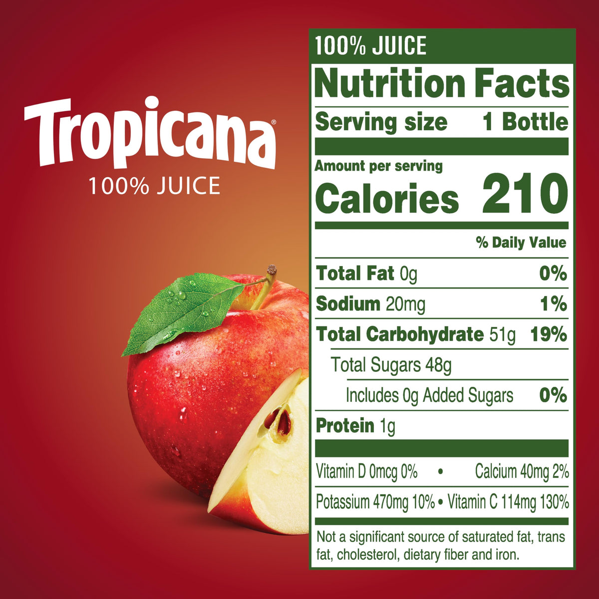 Tropicana 15.2oz bottle design and label