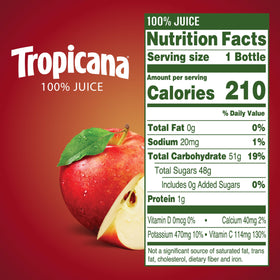 Tropicana 15.2oz bottle design and label