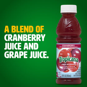 Tropicana Cranberry Juice 24-pack on pantry shelf, ideal for family lunches.