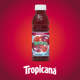 Close-up of Tropicana Cranberry bottle cap and seal.
