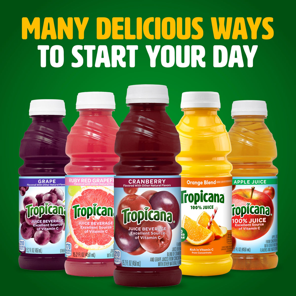 Tropicana Cranberry Juice Drink bottle shown chilled for a cold, ready-to-drink moment.