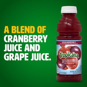 Tropicana Cranberry Juice Drink ready-to-pour shot for easy serving.