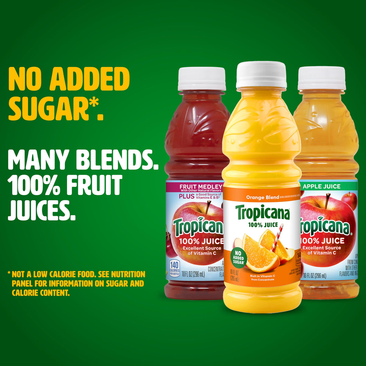 Tropicana Fruit Medley 10oz bottle highlighting a mixed fruit flavor for after-school snacking