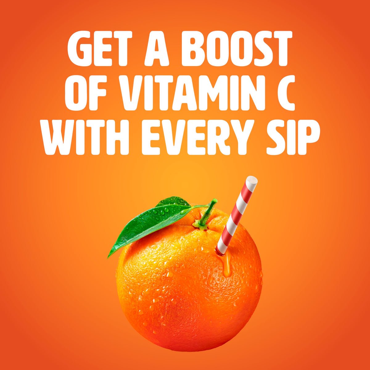 Tropicana label close-up highlighting real fruit blend and natural flavor.