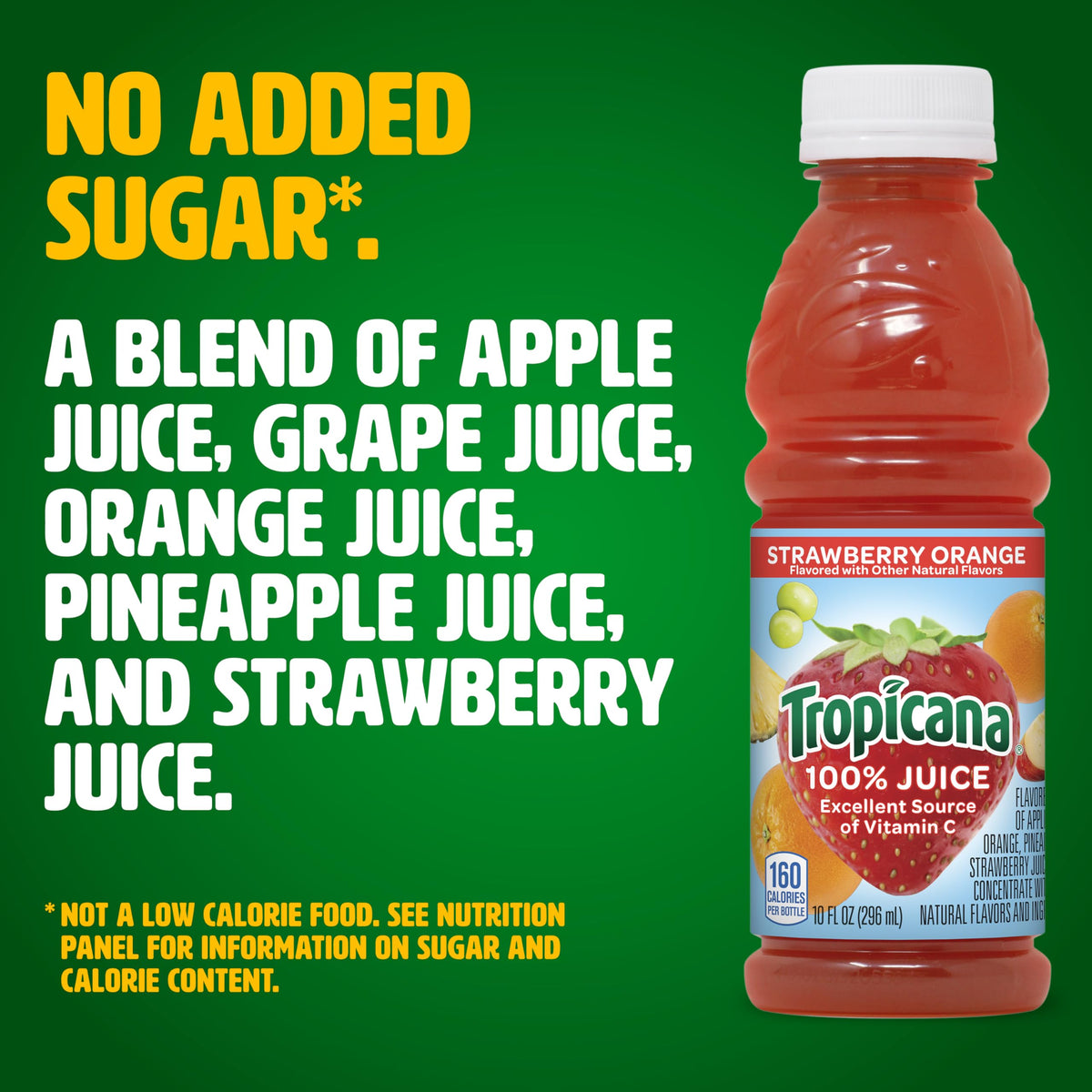 Pouring Tropicana orange-strawberry juice, ideal for on-the-go mornings.