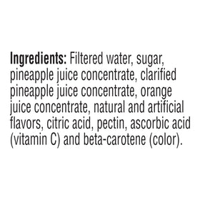 Tropicana Pineapple Orange juice cold serve glass ready to sip.