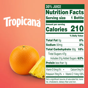 Tropicana Pineapple Orange juice pack displayed on shelf for gatherings.