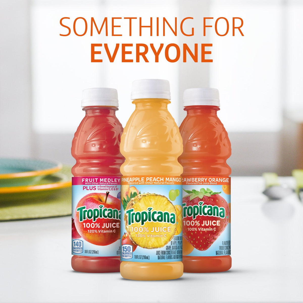 Tropicana Pineapple Peach Mango 10 oz bottle, tropical on-the-go refreshment