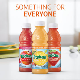 Tropicana Pineapple Peach Mango 10 oz bottle, tropical on-the-go refreshment