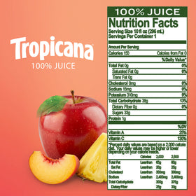 Tropicana Pineapple Peach Mango bottle inside a cooler for travel