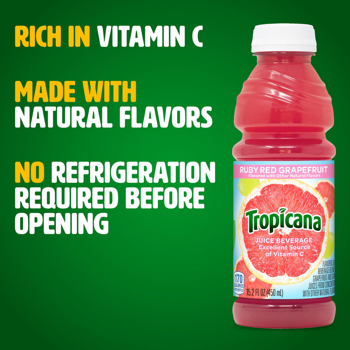 Tropicana Ruby Red 12-pack carton for convenient grab-and-go hydration
