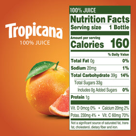 Tropicana Ruby Red Grapefruit juice ready for lunchbox or on-the-go.