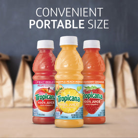 Tropicana Strawberry Orange 10 oz bottle, bright and refreshing flavor