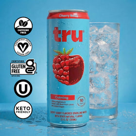 Tru Dream real fruit juice pour reveals natural cherry sweetness.