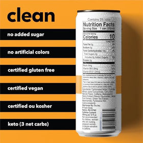 Tru Energy Seltzer green tea extract can offering a smooth lift