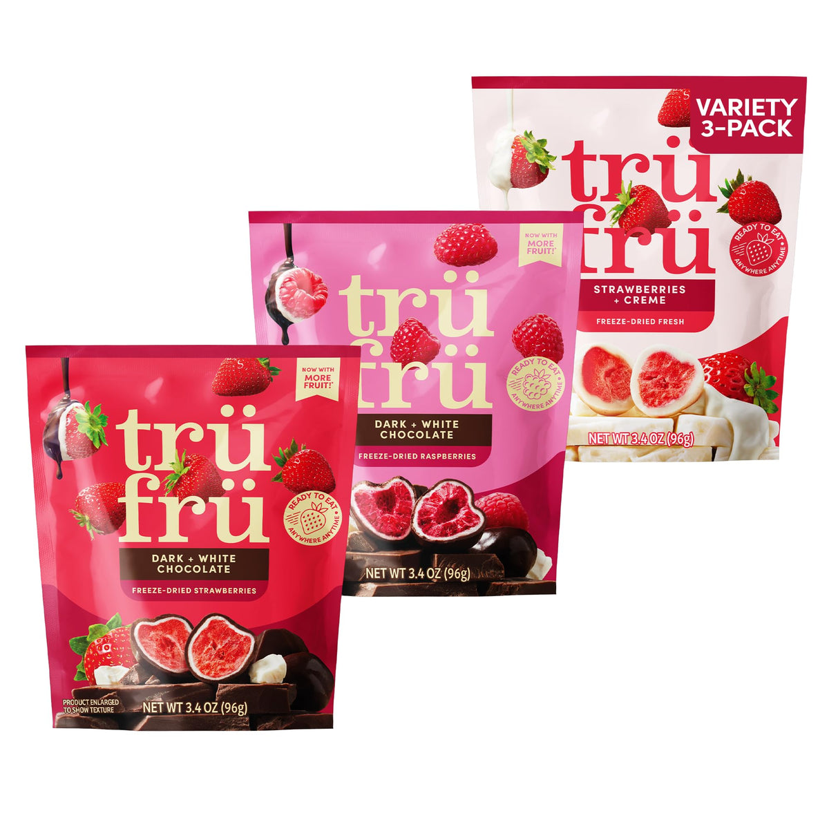Tru Fru Freeze-Dried Strawberries Creme Dip: crunchy on-the-go snack with rich creme flavor