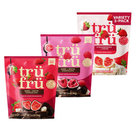 Tru Fru Freeze-Dried Strawberries Creme Dip: crunchy on-the-go snack with rich creme flavor