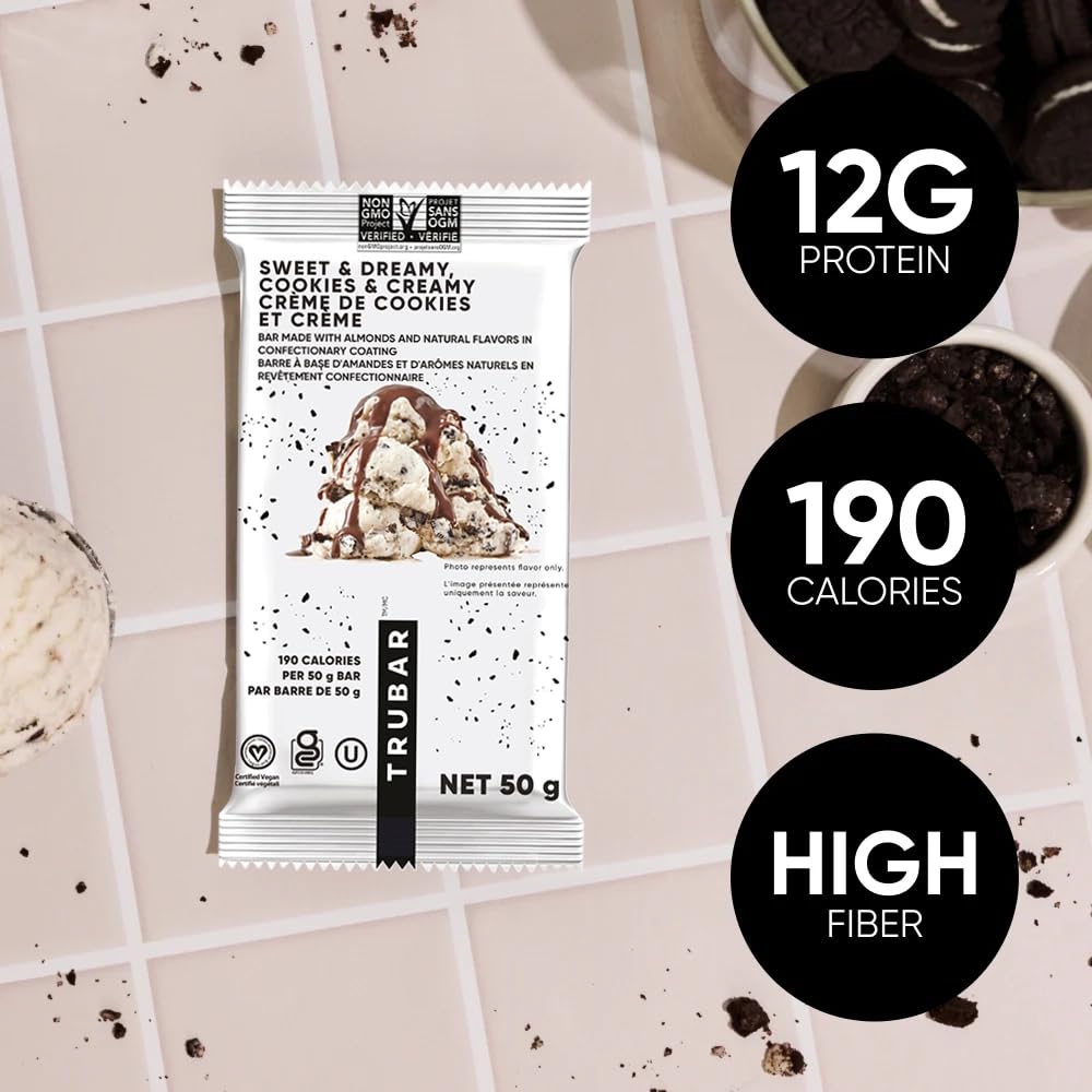 TRUBAR bar in hand shows convenient on-the-go snack.