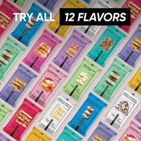 TRUBAR nutrition facts card shows 12g protein and fiber.