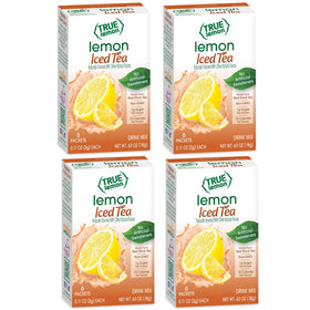 True Citrus Lemon Iced Tea Mix box showing 24 packets for easy refreshment