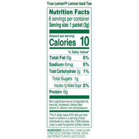 Dissolving True Citrus Lemon Iced Tea Mix in water for instant flavor