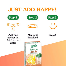 Bright lemon slices with True Citrus Lemon Iced Tea Mix for fresh flavor