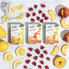 True Lemon Iced Tea nutrition panel highlights calories and ingredients