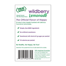 Kid-friendly True Lemon Wildberry Lemonade as a lighter beverage option