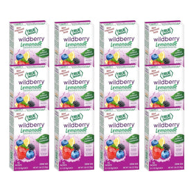 True Lemon Wildberry Lemonade packet dissolving in water for quick flavor
