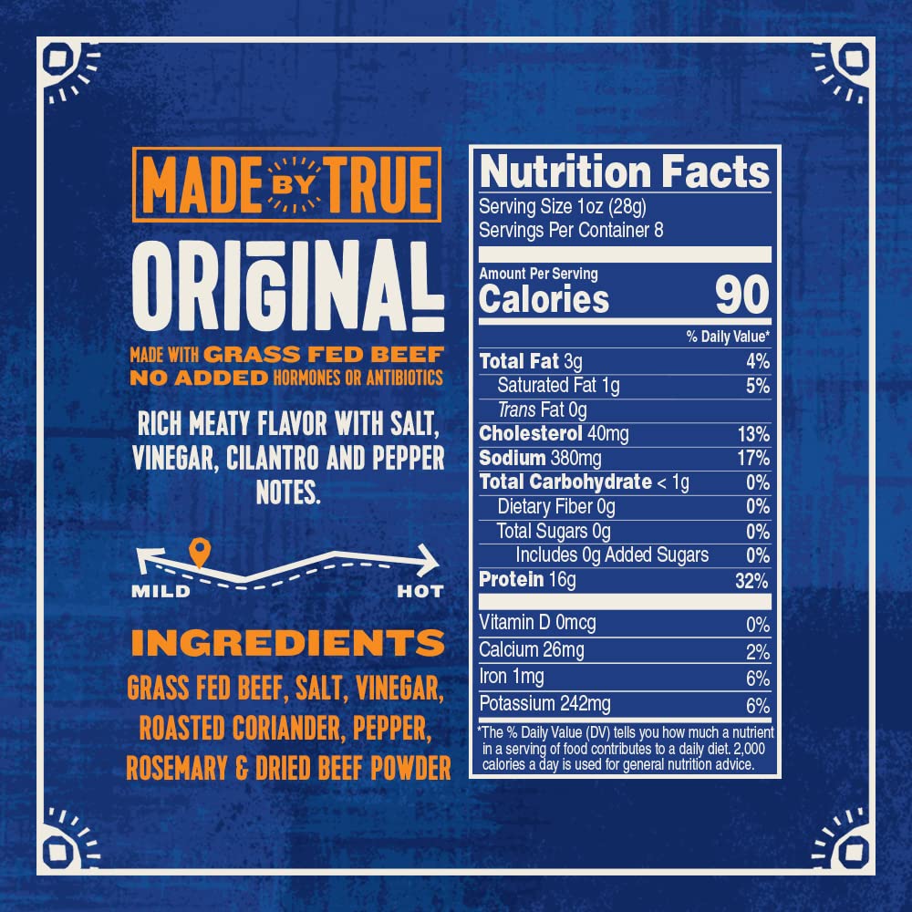 True Jerky grass-fed beef slab slices – protein-packed bites for workouts.