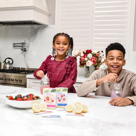 True Lemon Kids Blue Raspberry provides vitamins A, C, and E per serving