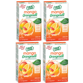 True Lemon Orange Mango Drink Mix pack four box, convenient multi-pack for on-the-go hydration.