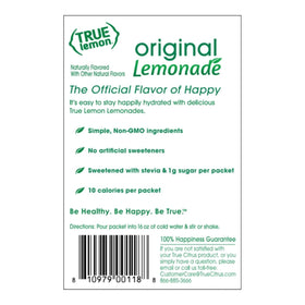 True Lemon Original Lemonade contains real lemon oils and juice.