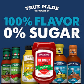Family-friendly barbecue scene featuring True Made Foods condiments