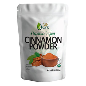 True Organic Ceylon Cinnamon Powder in a 2-lb bulk pack for versatile cooking.