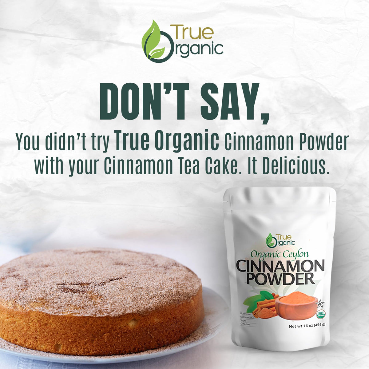 True Organic cinnamon powder bulk ground spice for versatile cooking