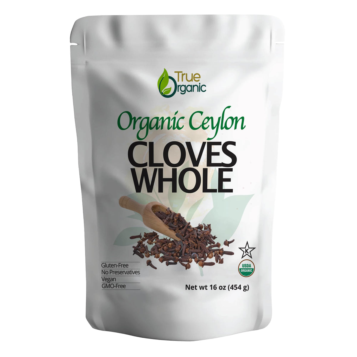 True Organic Ceylon cloves whole bulk bag offers rich aroma for cooking.