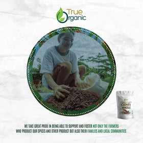 True Organic Ceylon cloves whole front view ready for use.