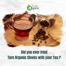 True Organic Ceylon cloves whole packaging detail showcases durable bag.