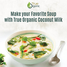 True Organic coconut milk adds a creamy touch to coffee and smoothies.