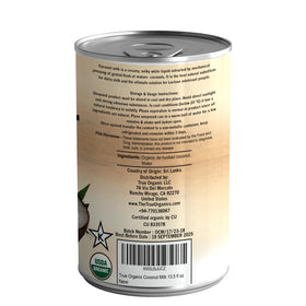 True Organic unsweetened coconut milk with no guar gum for a natural dairy substitute.