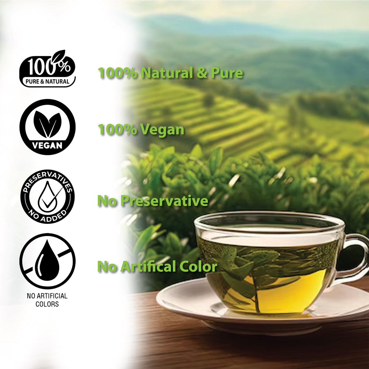 True Organic 100 enveloped tea bags preserve freshness and flavor for quick brewing.