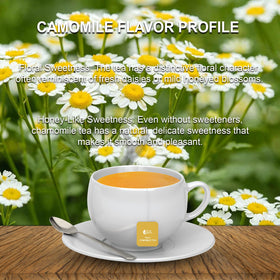 USDA Organic and Kosher seals on True Organic Chamomile Tea ensure trusted quality.
