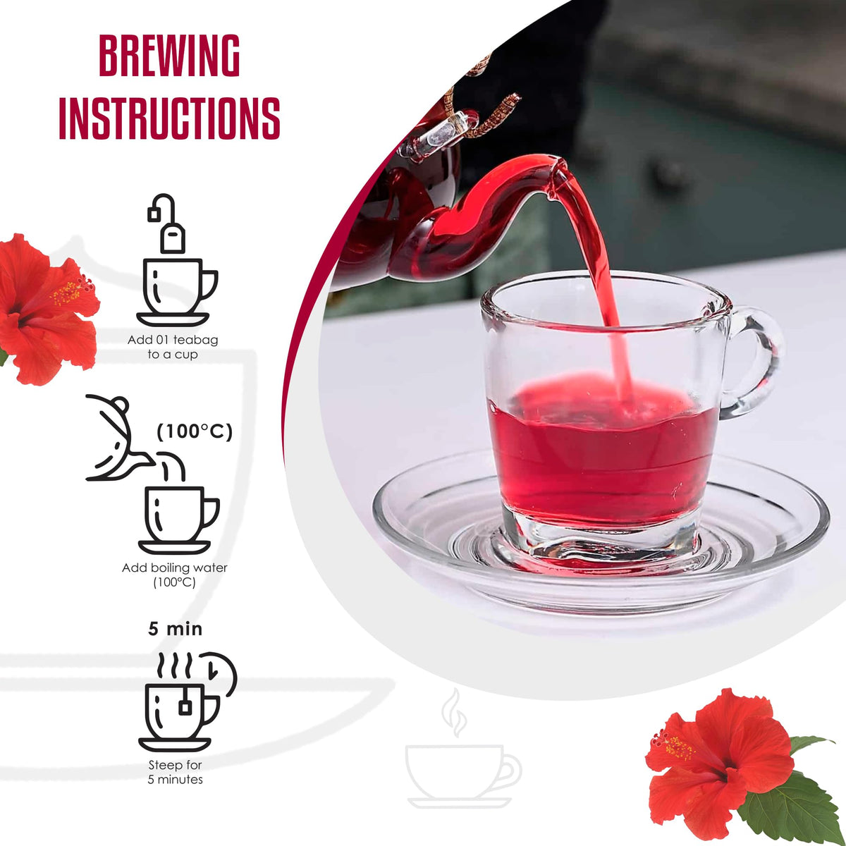 USDA Organic and Kosher certified seal on True Organic Hibiscus Tea