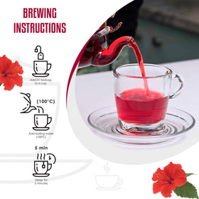 USDA Organic and Kosher certified seal on True Organic Hibiscus Tea