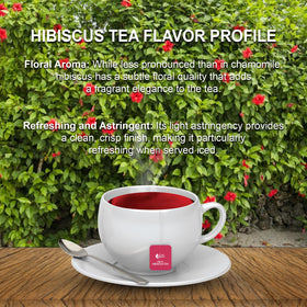 Chilled True Organic Hibiscus Tea pour, refreshing iced beverage