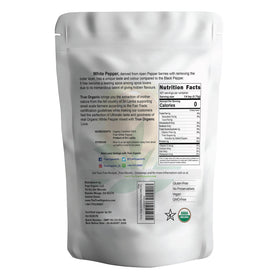 True Organic White Peppercorns aroma closeup highlighting clean, delicate spice notes