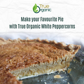 True Organic White Peppercorns ideal for hot beverages and spice blends